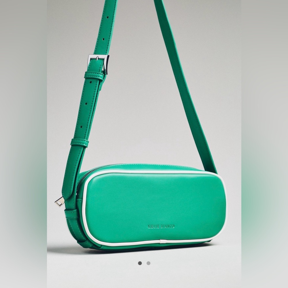 NWT Anthropologie x Melie Bianco Sporty Vegan Shoulder Bag Kelly Green